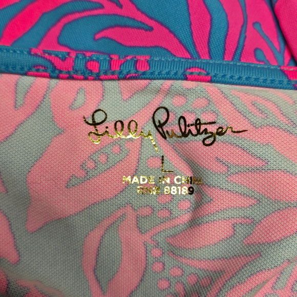 Lilly Pulitzer Braedyn UPF 50+ Midi Dress Large NWT Aura Pink Leaf an Impression - Picture 8 of 11